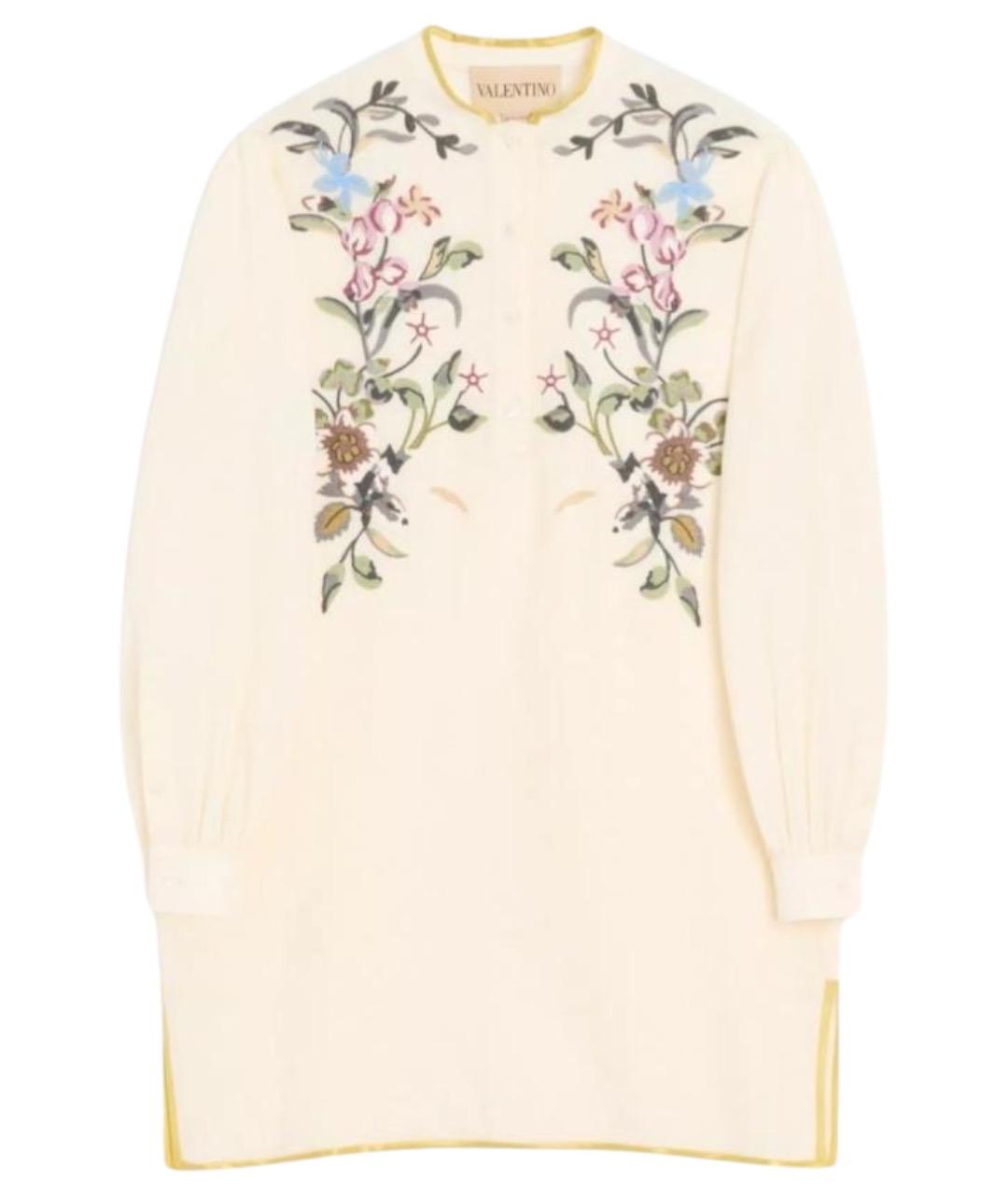 VALENTINO Бежевое хлопковое повседневное платье, фото 1