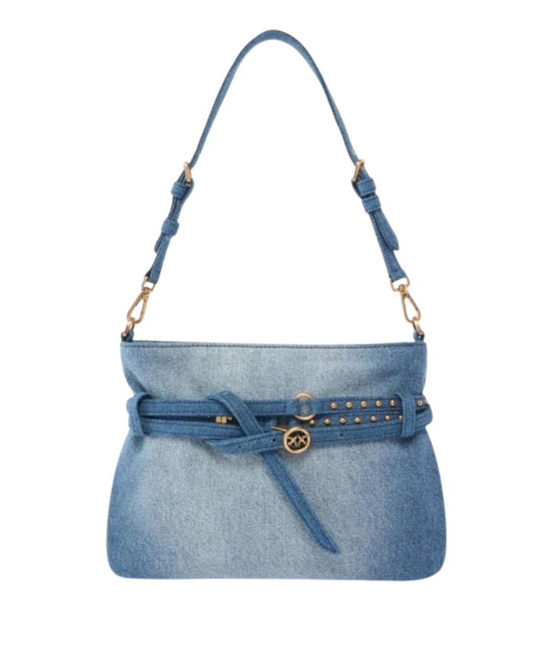 PINKO Синяя хлопковая сумка через плечо, фото 1