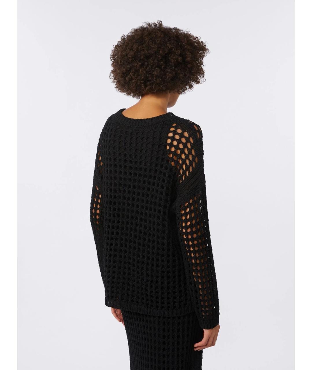 MAX MARA Черный хлопковый джемпер / свитер, фото 4