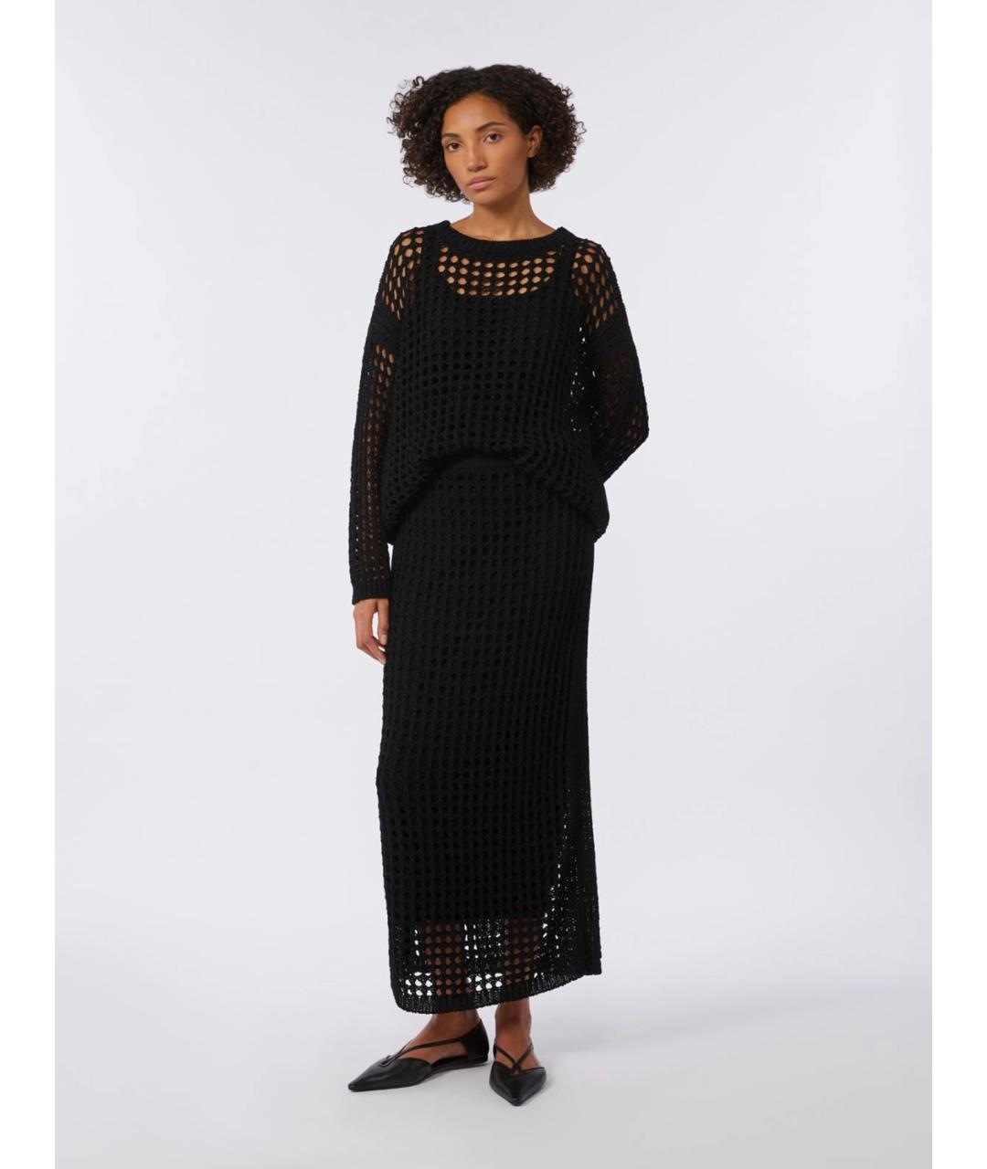 MAX MARA Черный хлопковый джемпер / свитер, фото 2