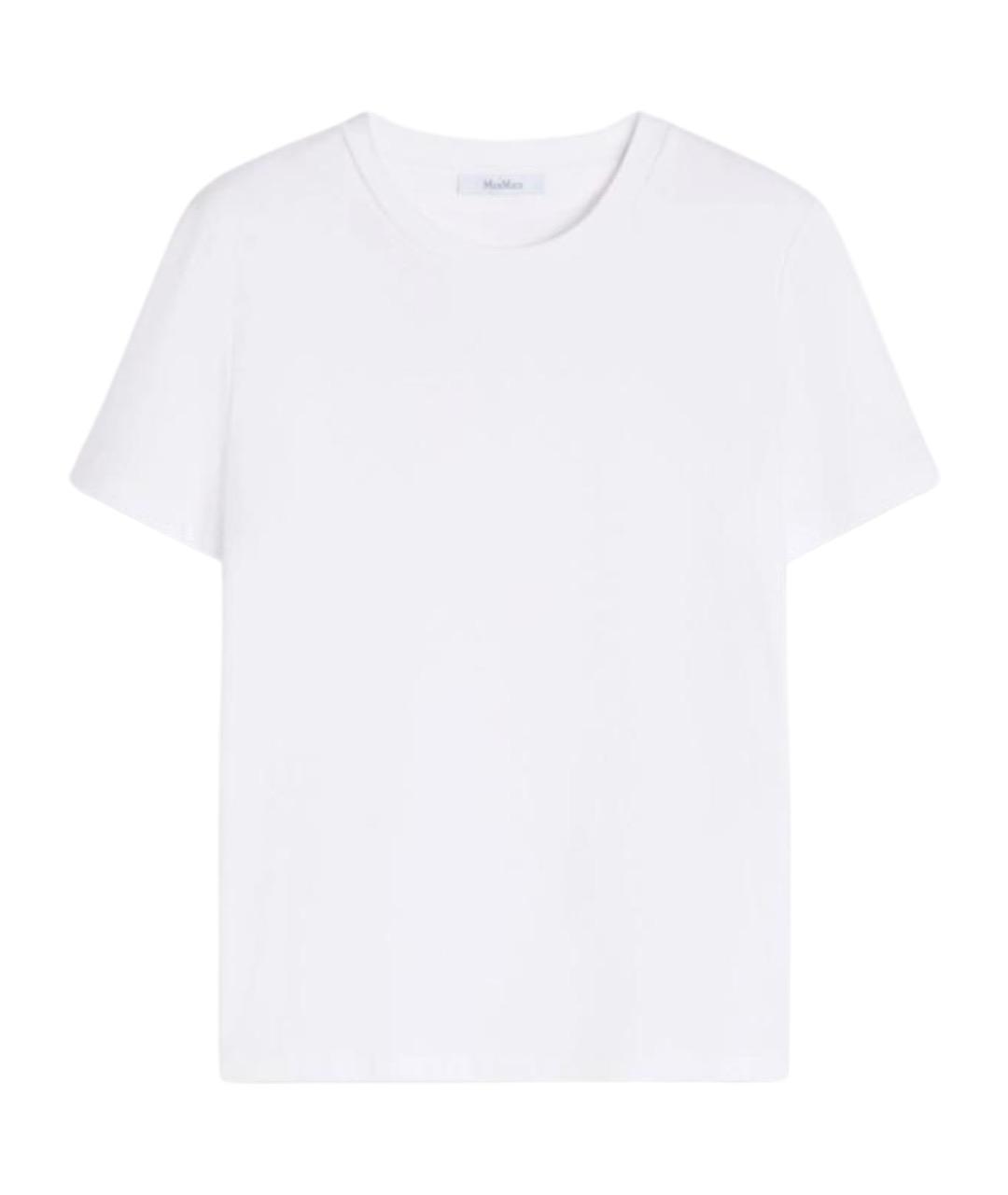 MAX MARA Белая хлопковая футболка, фото 1