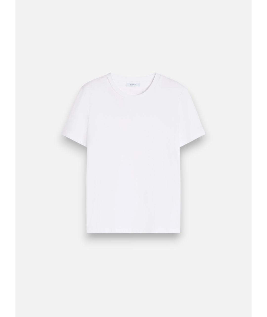 MAX MARA Белая хлопковая футболка, фото 6