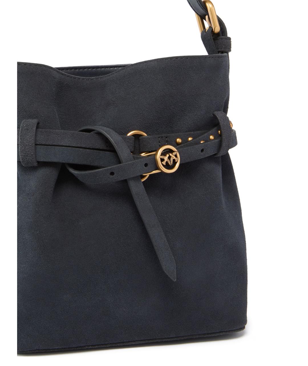 PINKO Серая кожаная сумка через плечо, фото 3