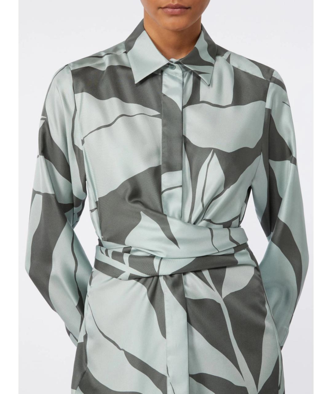 MAX MARA Мульти шелковое повседневное платье, фото 5