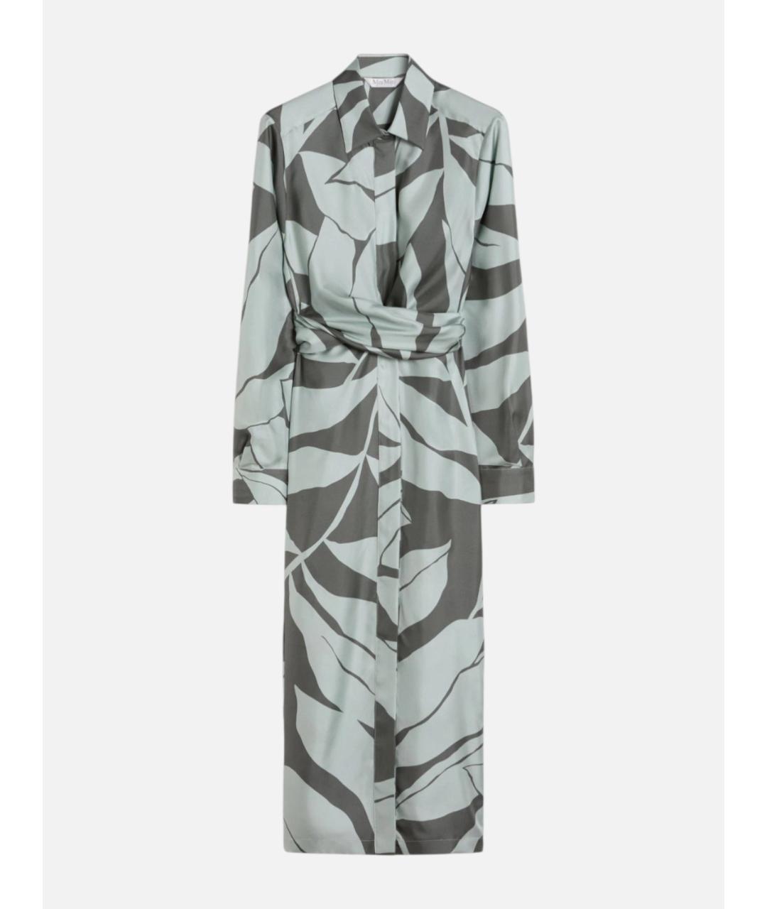 MAX MARA Мульти шелковое повседневное платье, фото 6