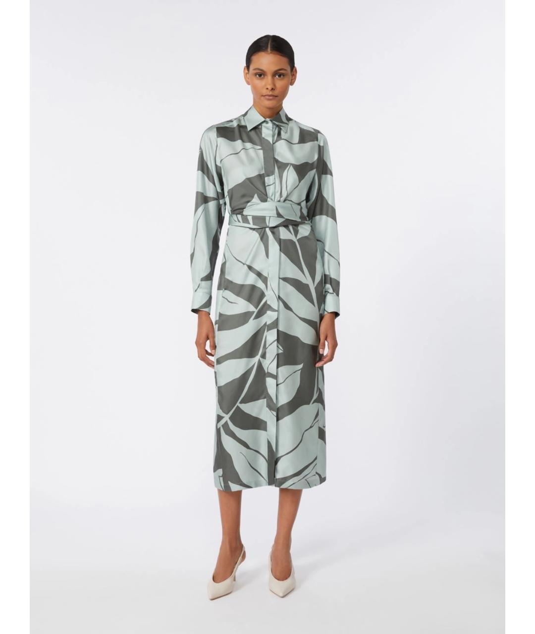 MAX MARA Мульти шелковое повседневное платье, фото 3