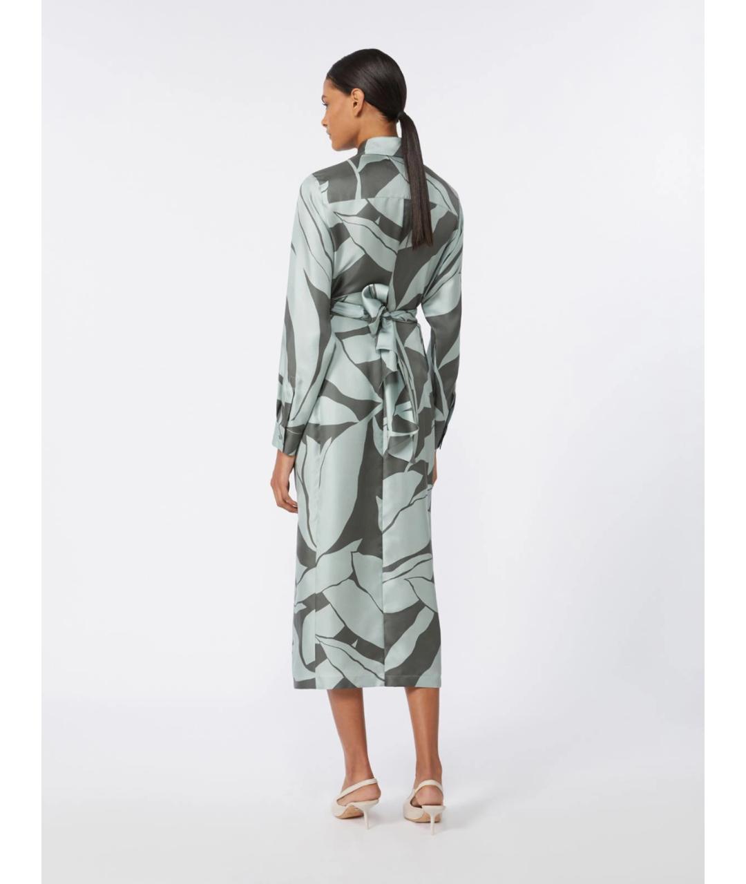 MAX MARA Мульти шелковое повседневное платье, фото 4