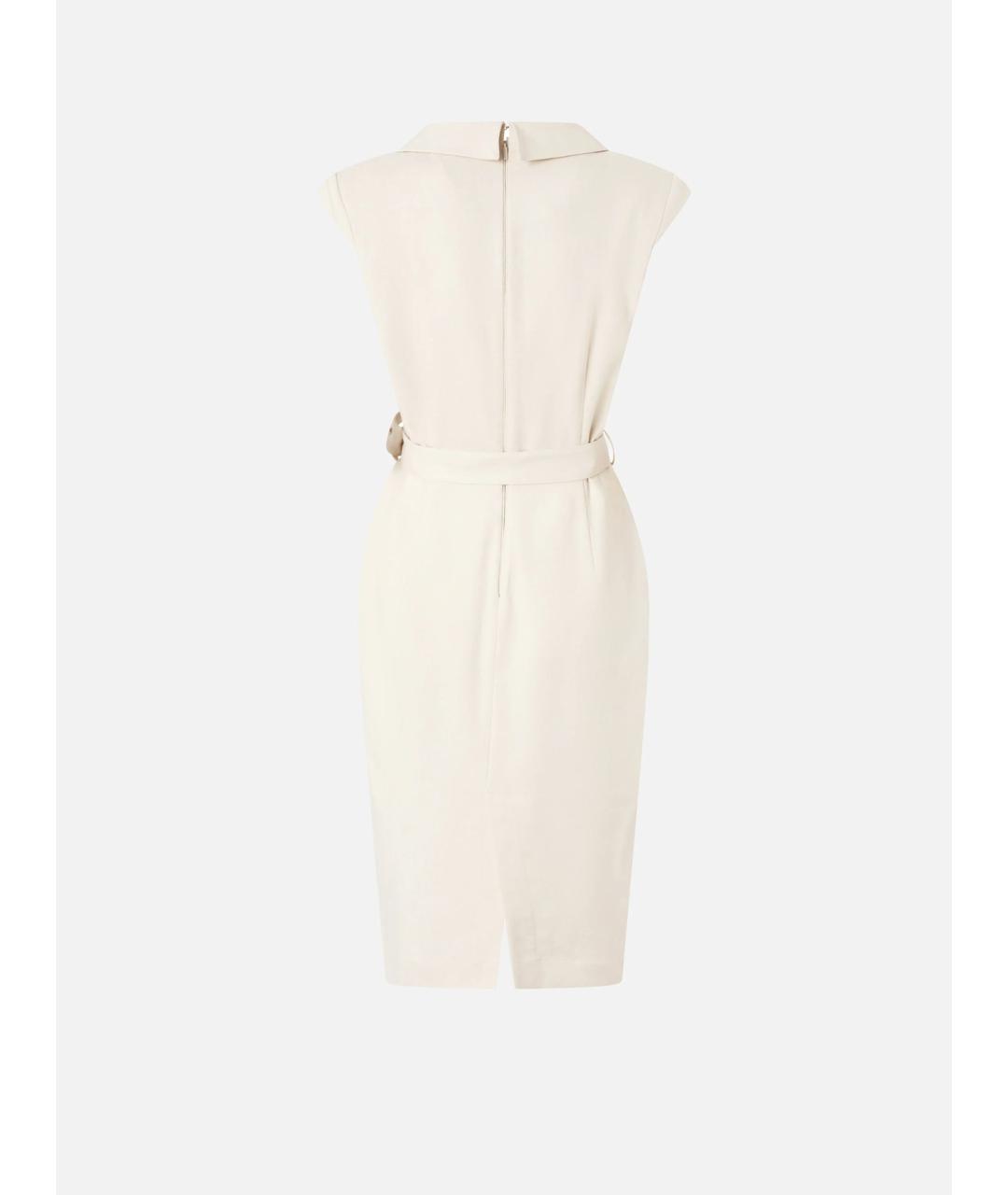 PINKO Бежевое вискозное повседневное платье, фото 6