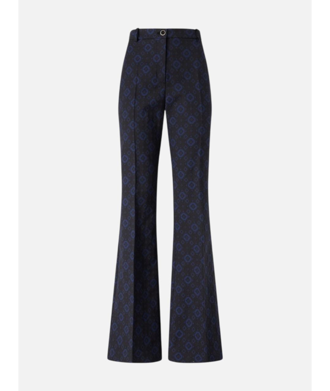 PINKO Темно-синие хлопковые прямые брюки, фото 7