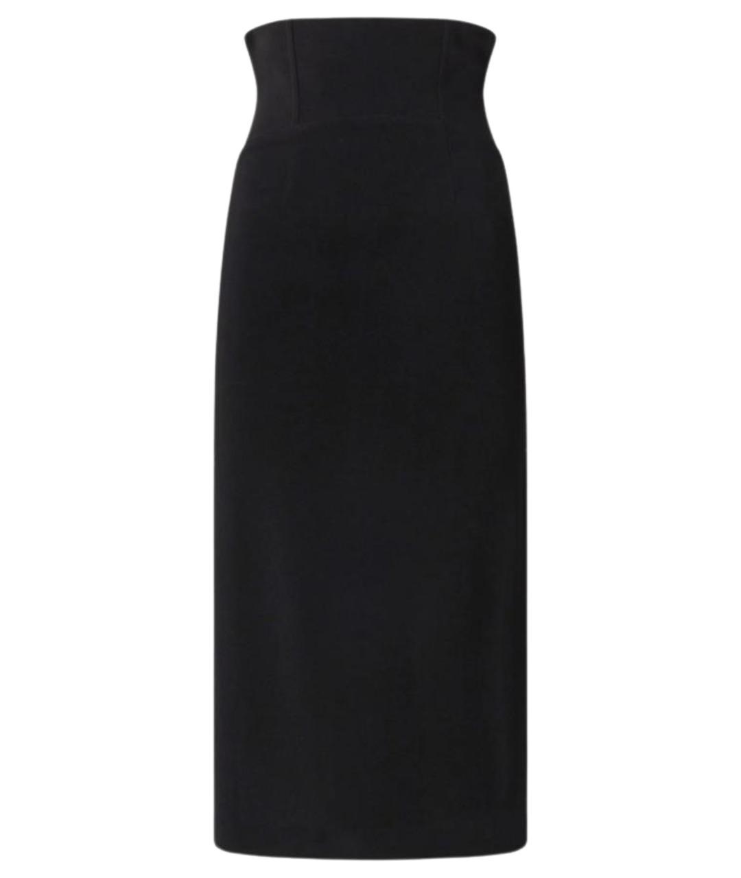 PINKO Черная вискозная юбка миди, фото 1