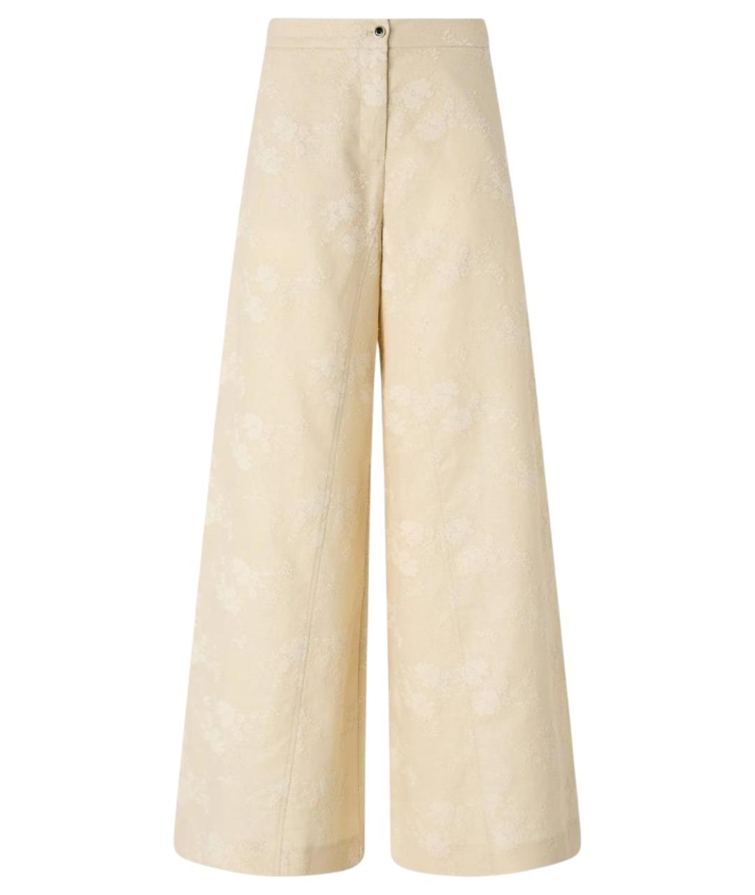 PINKO Бежевые льняные брюки широкие, фото 1