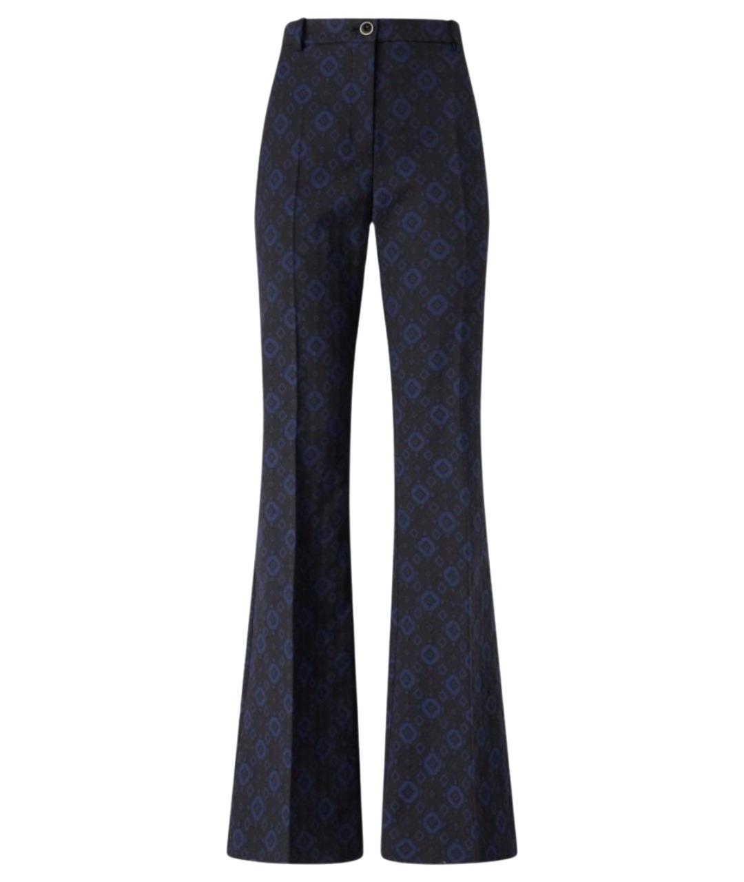 PINKO Темно-синие хлопковые прямые брюки, фото 1