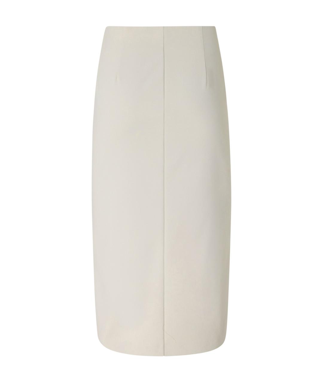 PINKO Бежевая хлопковая юбка миди, фото 2