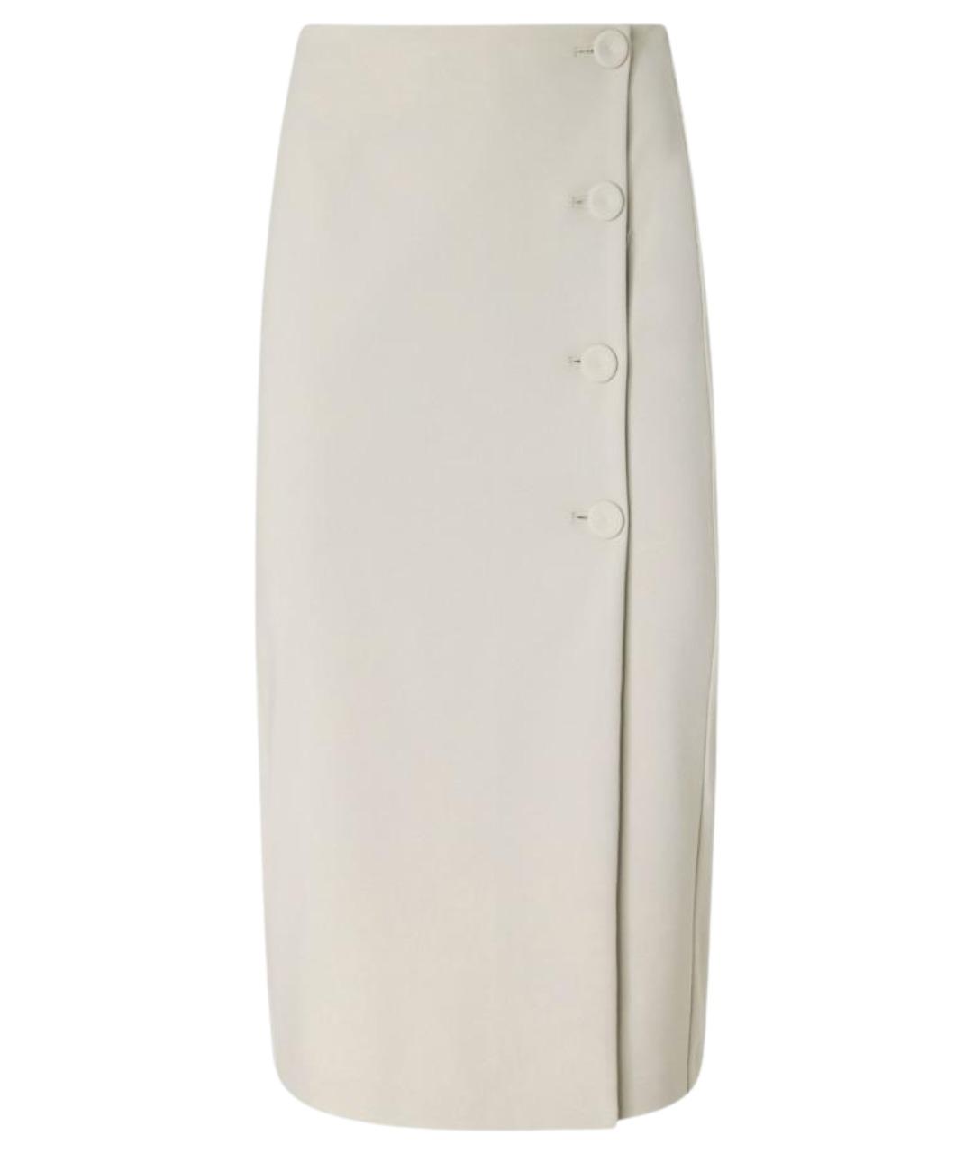 PINKO Бежевая хлопковая юбка миди, фото 1