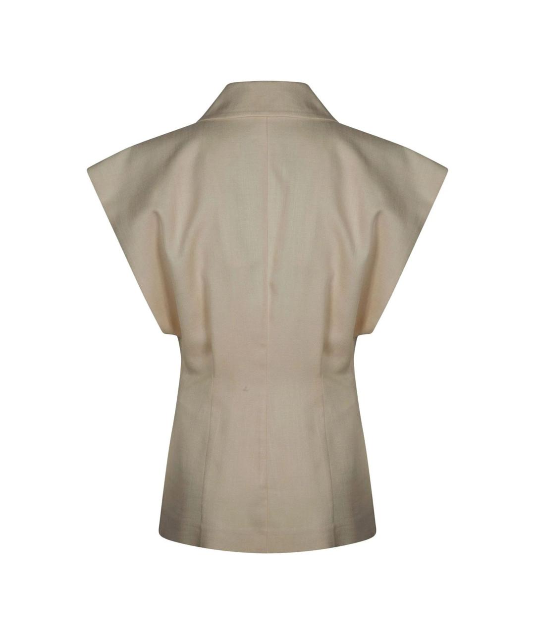 PINKO Бежевый вискозный жилет, фото 2