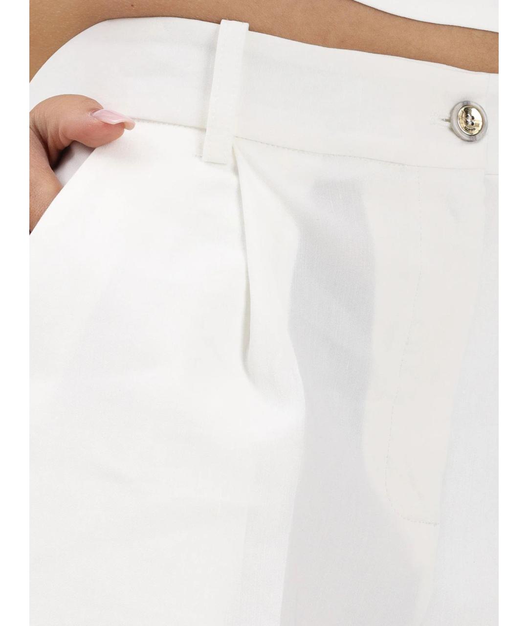 PINKO Белые льняные шорты, фото 4