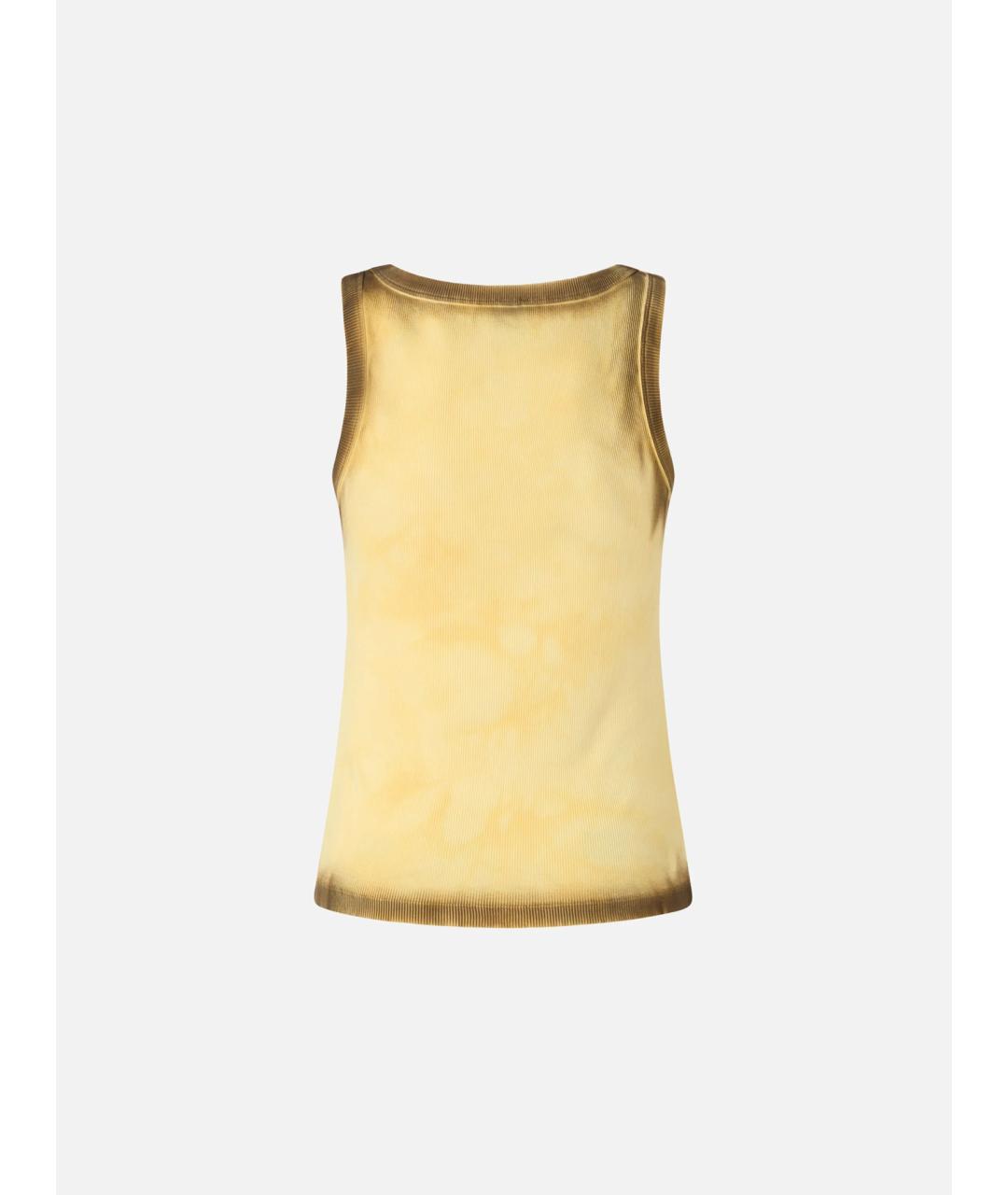 PINKO Желтая хлопковая майка, фото 6