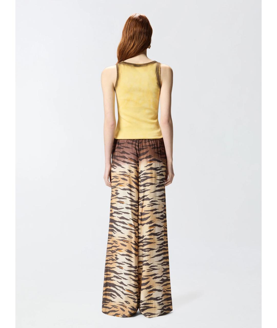 PINKO Желтая хлопковая майка, фото 4