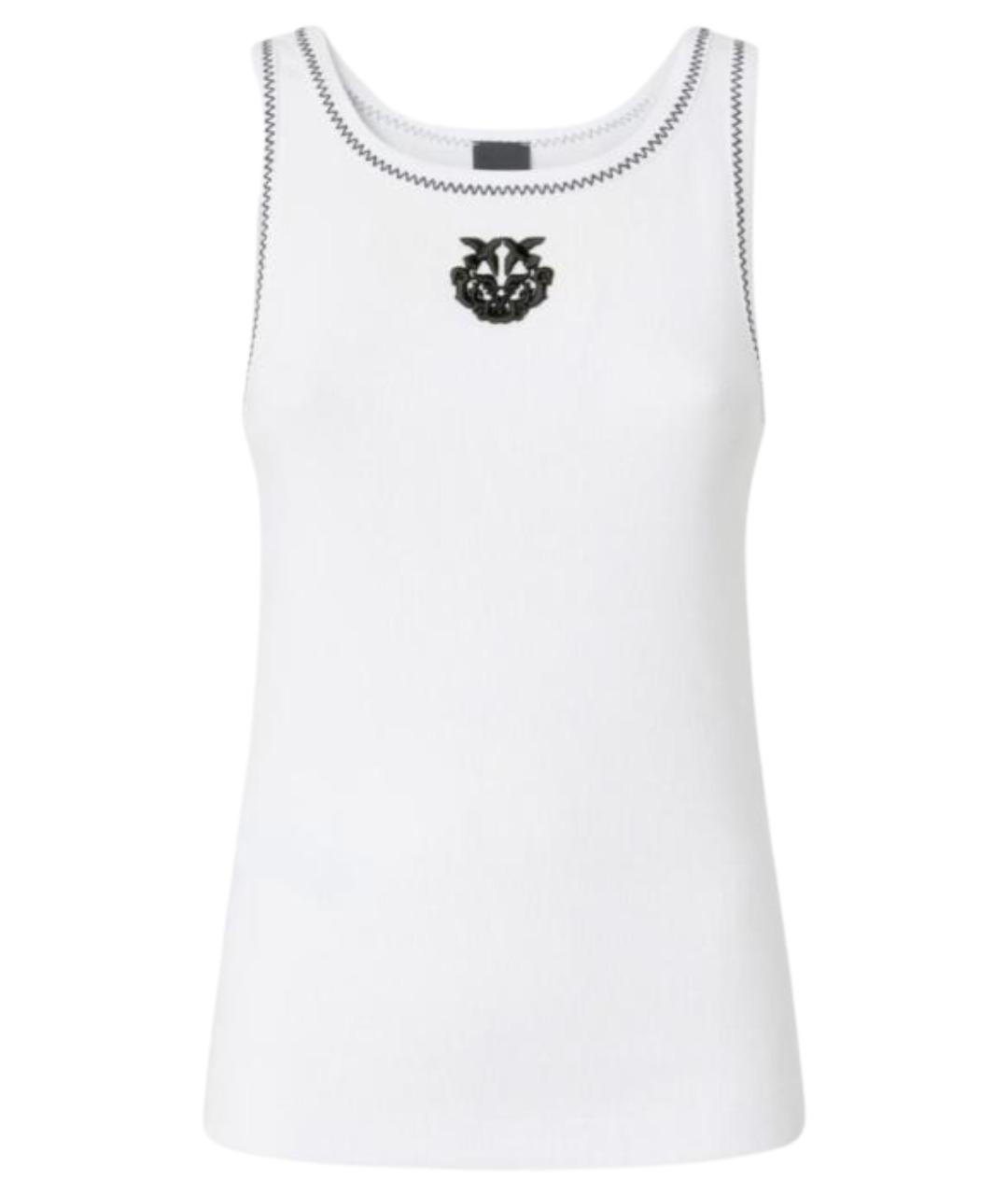 PINKO Белая хлопковая майка, фото 1