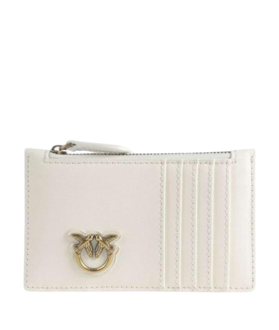 PINKO Белый кожаный кардхолдер, фото 1