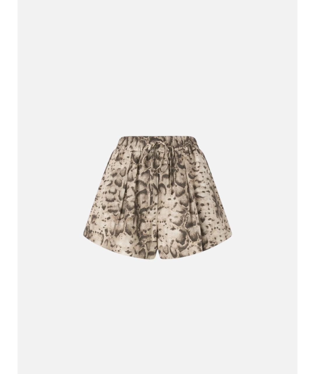 PINKO Коричневые хлопковые шорты, фото 7