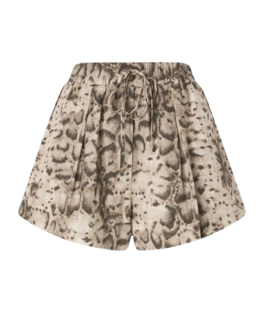 PINKO Коричневые хлопковые шорты, фото 1