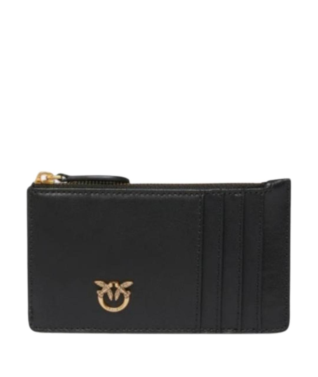 PINKO Черный кожаный кардхолдер, фото 1