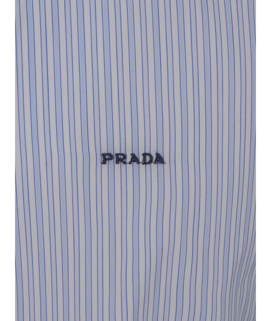 PRADA Голубая хлопковая кэжуал рубашка, фото 3
