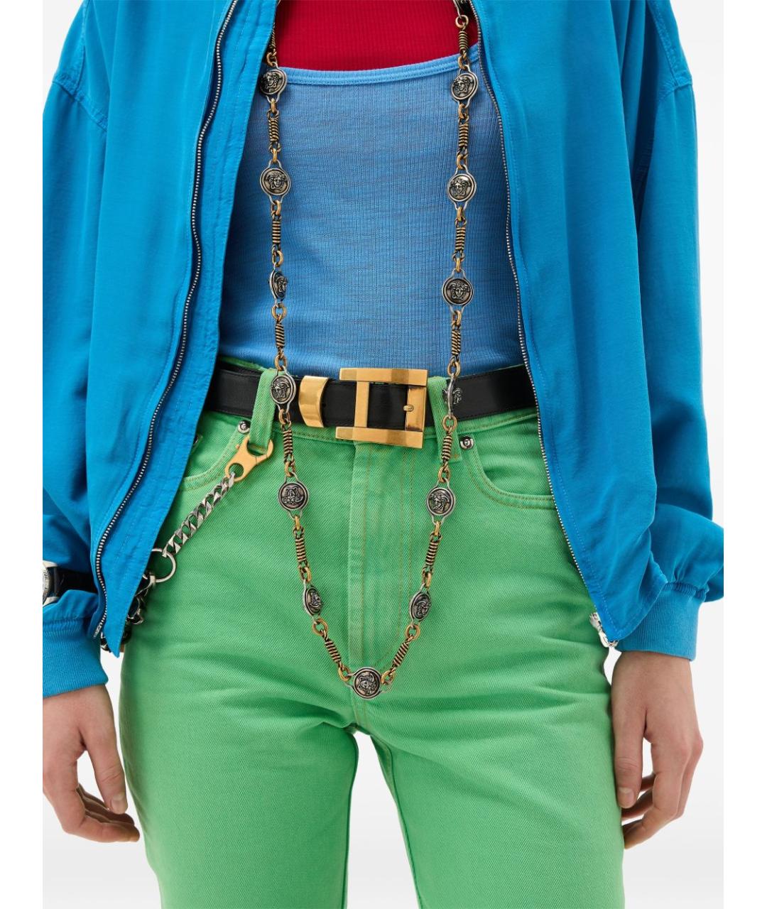 VERSACE Черный ремень, фото 2