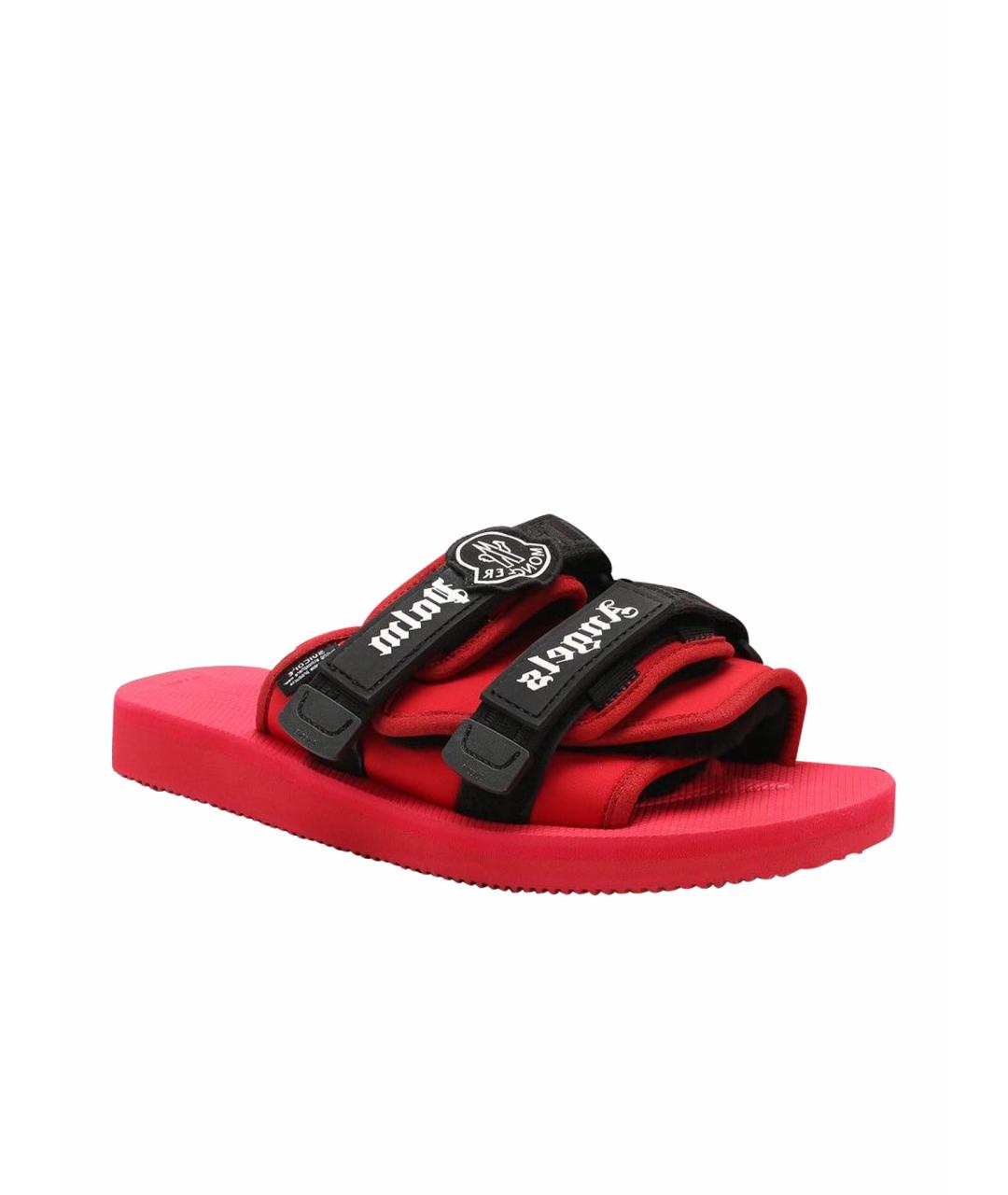 MONCLER Красные шлепанцы, фото 1