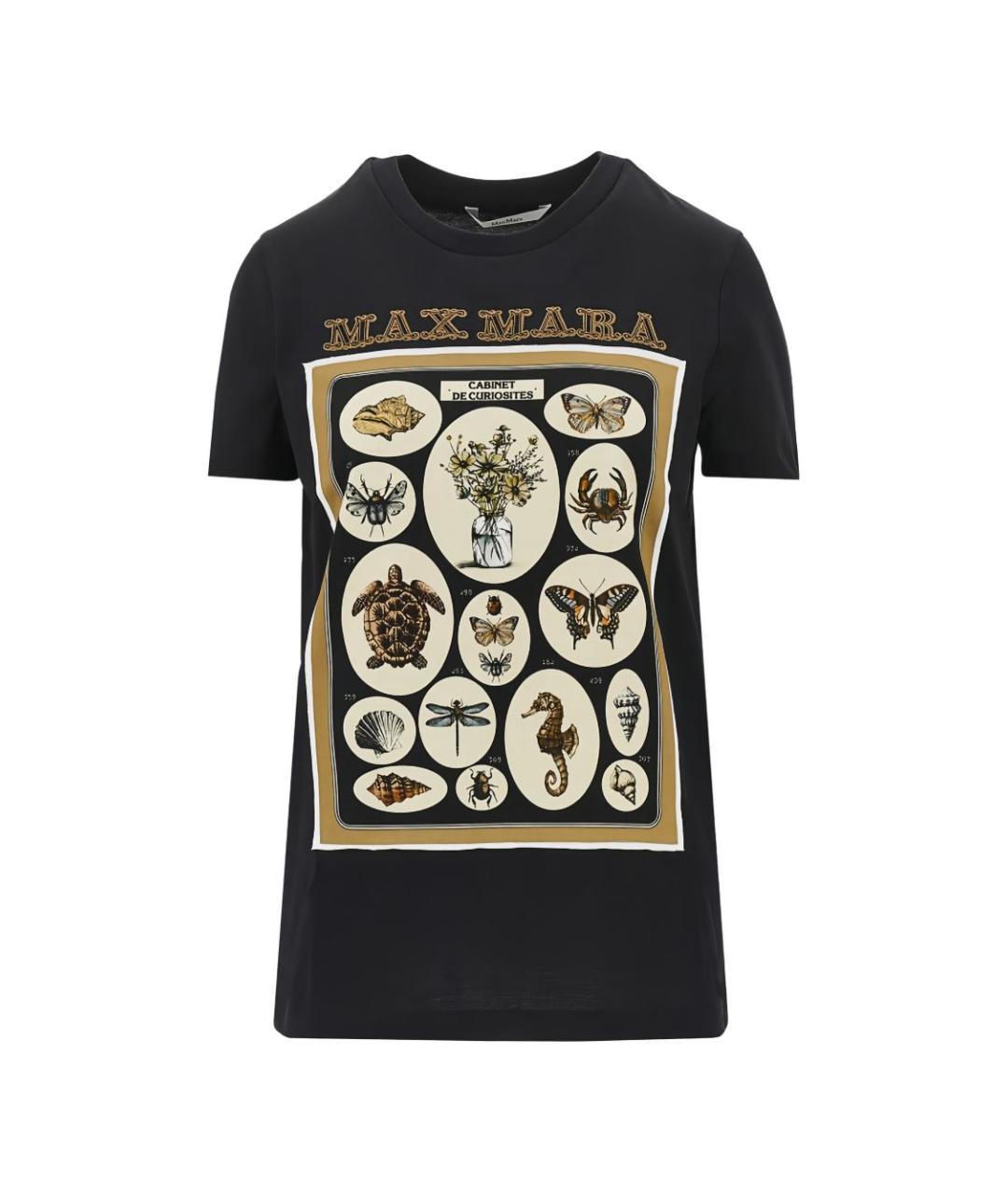 MAX MARA Черная хлопковая футболка, фото 1