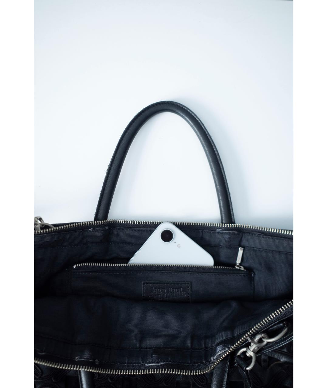 JEAN PAUL GAULTIER Черная кожаная сумка через плечо, фото 6