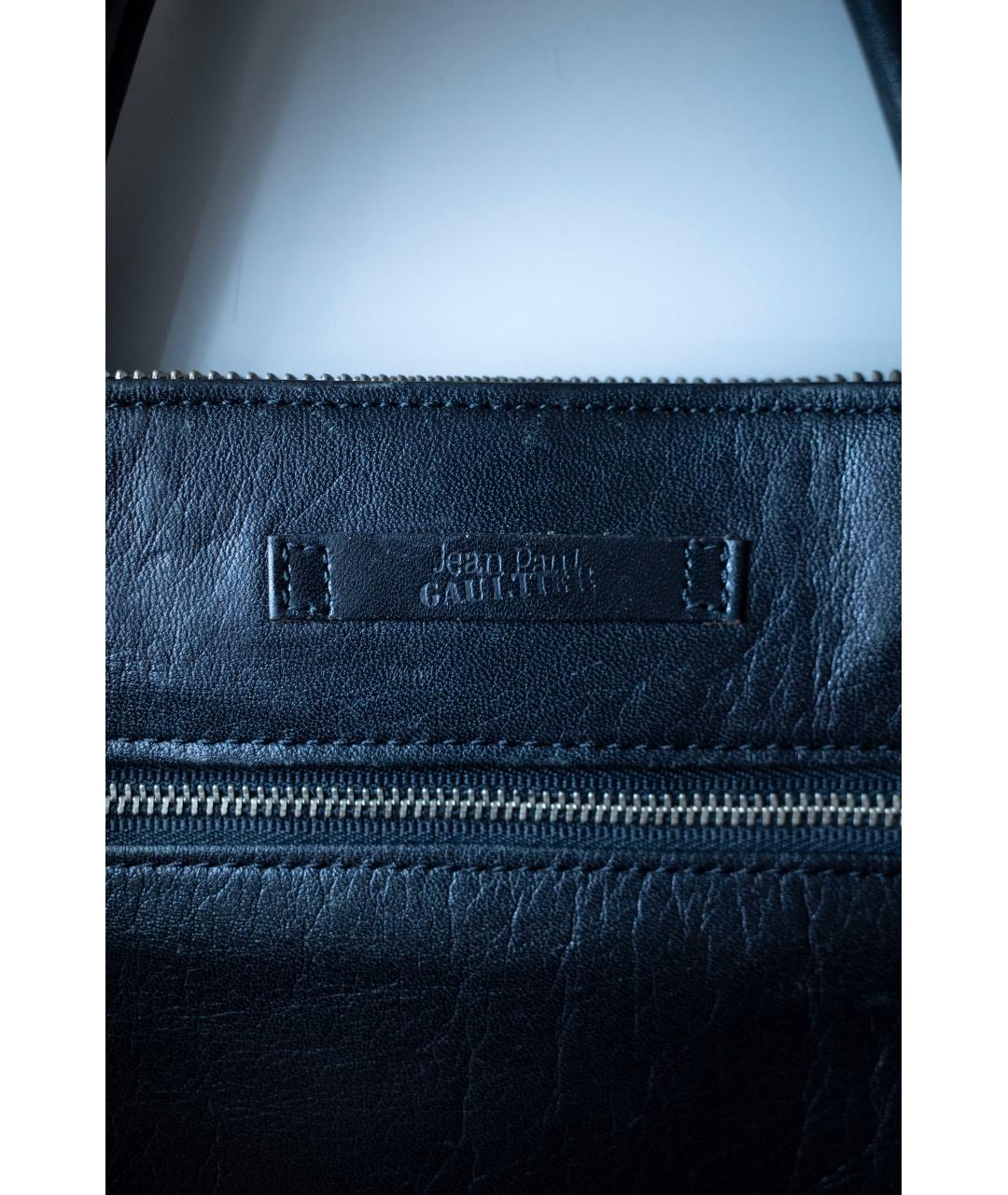 JEAN PAUL GAULTIER Черная кожаная сумка через плечо, фото 9