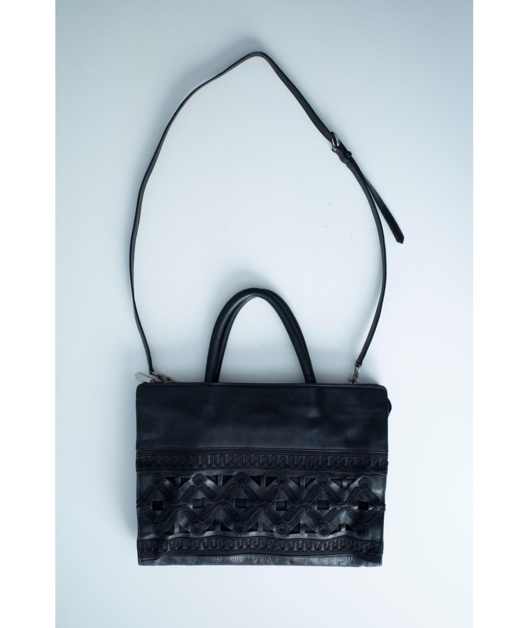 JEAN PAUL GAULTIER Черная кожаная сумка через плечо, фото 2