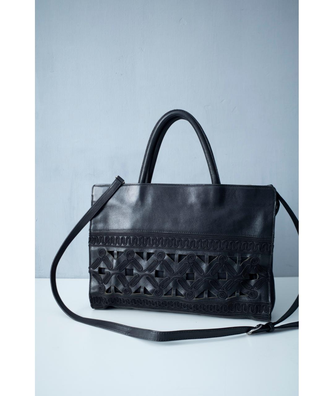 JEAN PAUL GAULTIER Черная кожаная сумка через плечо, фото 10