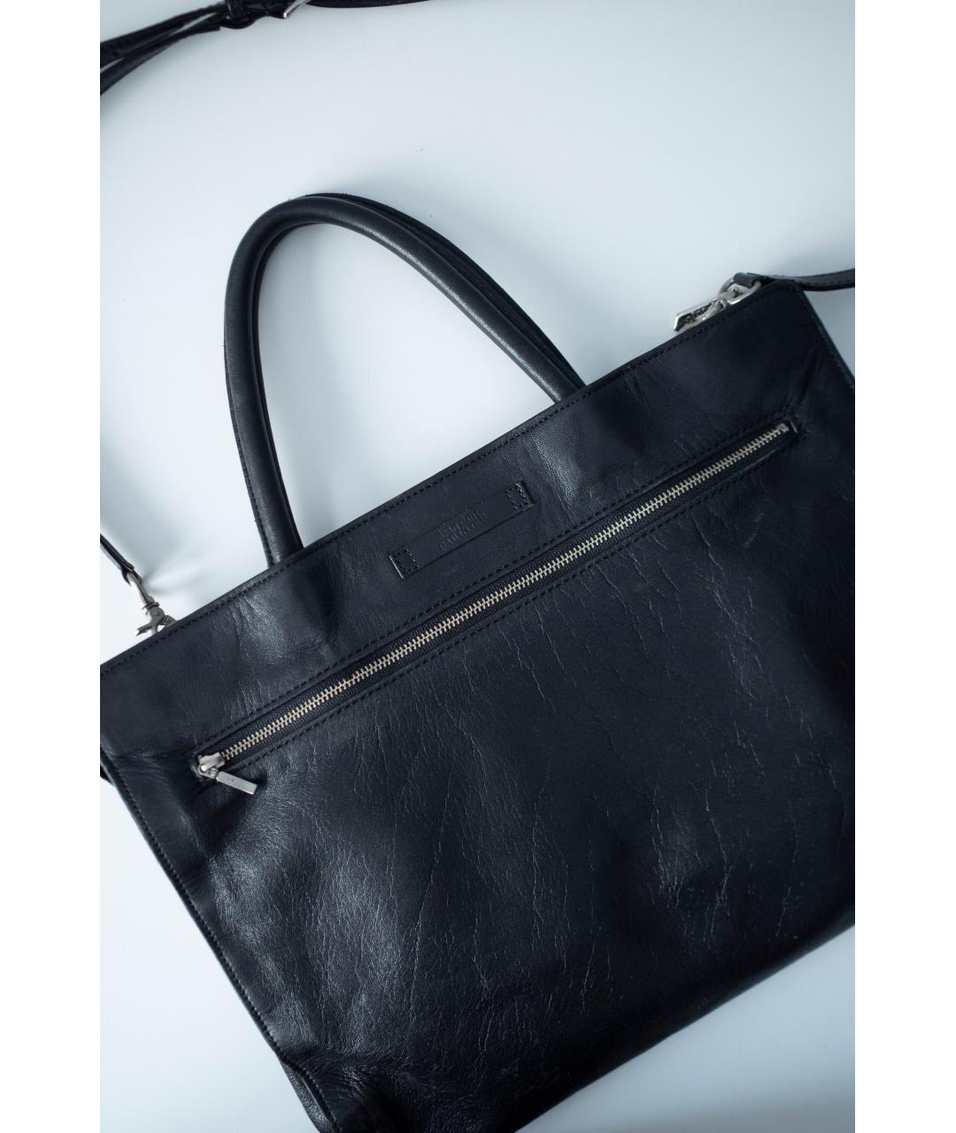 JEAN PAUL GAULTIER Черная кожаная сумка через плечо, фото 5