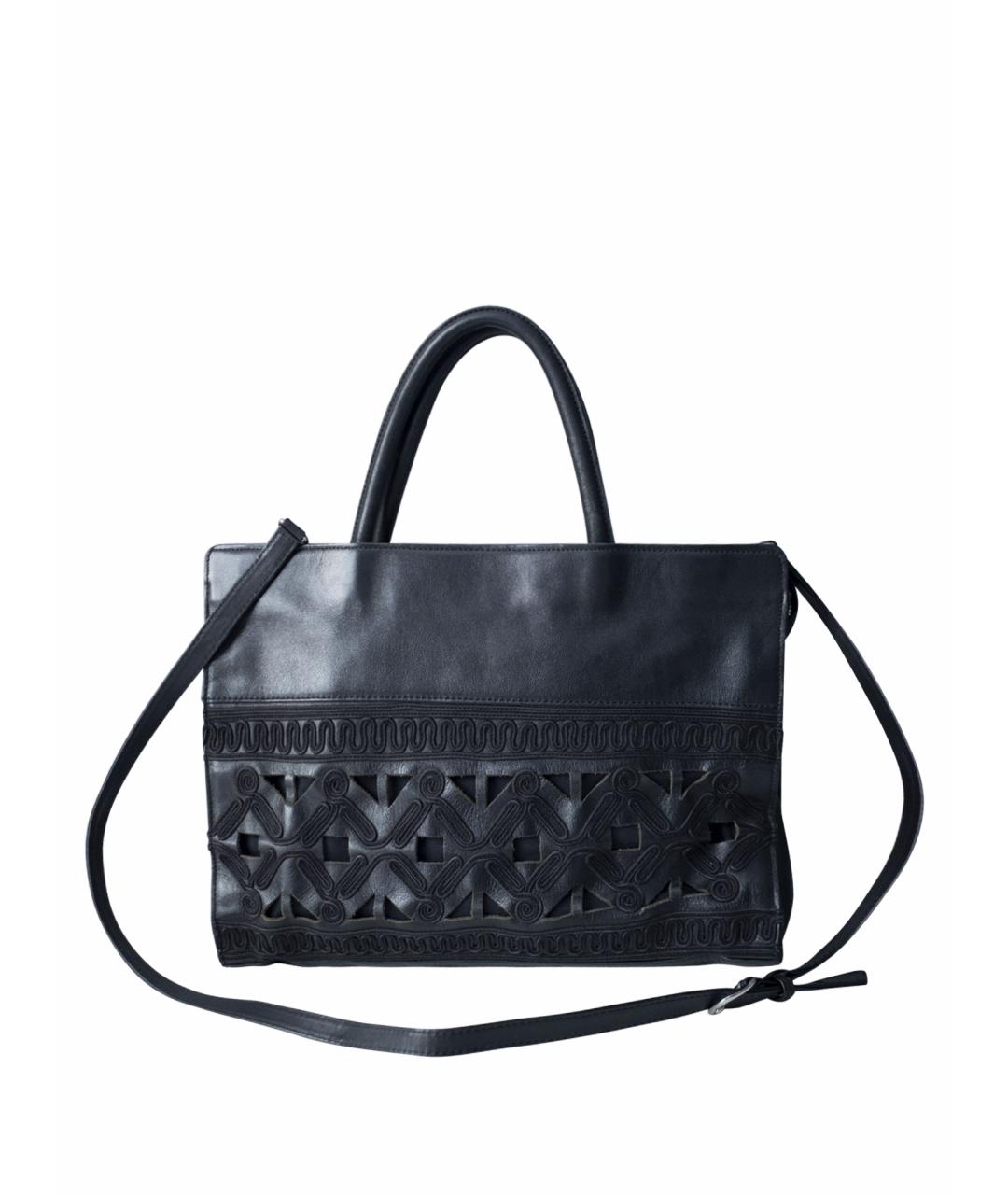 JEAN PAUL GAULTIER Черная кожаная сумка через плечо, фото 1