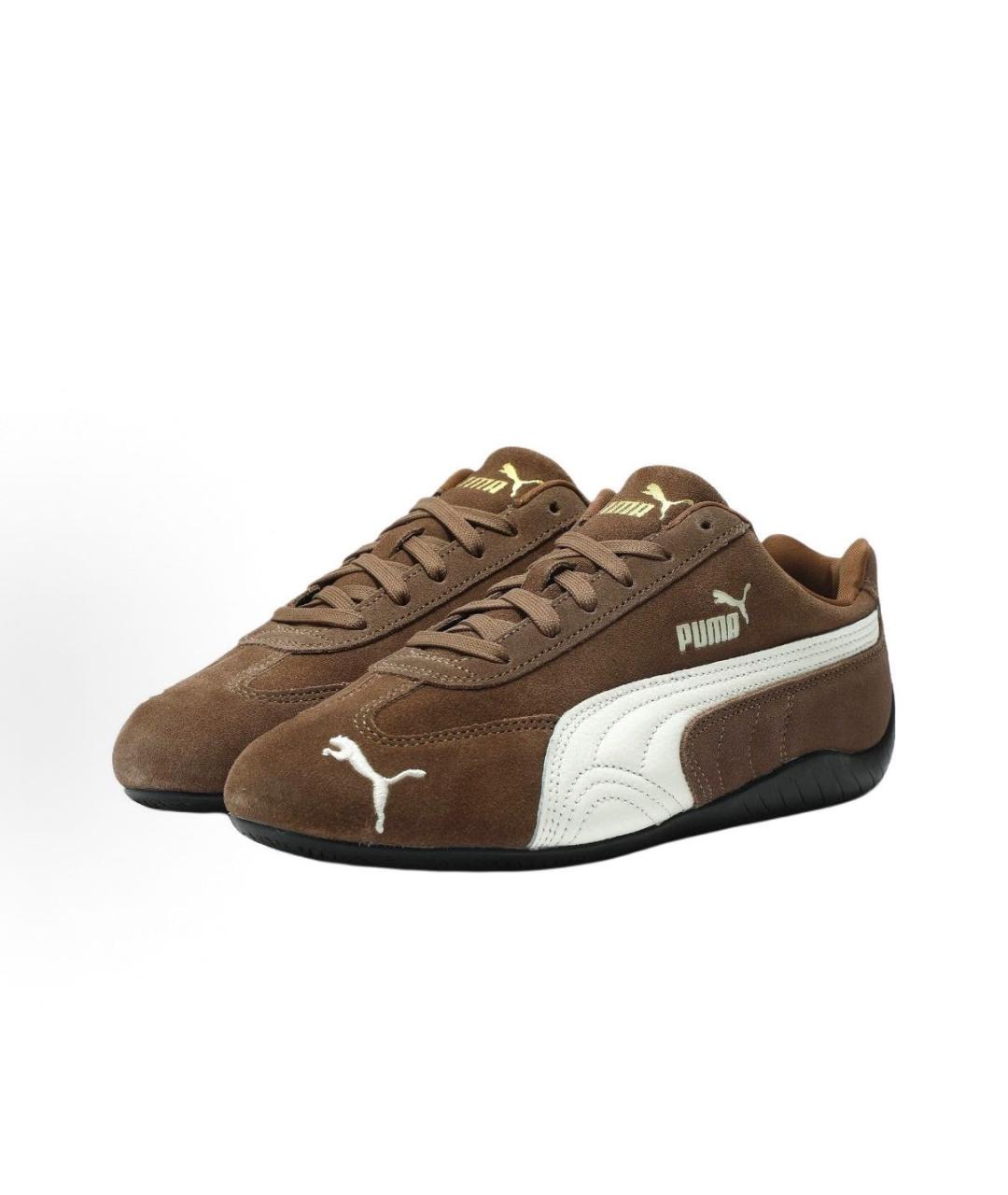 PUMA Коричневые замшевые кроссовки, фото 2