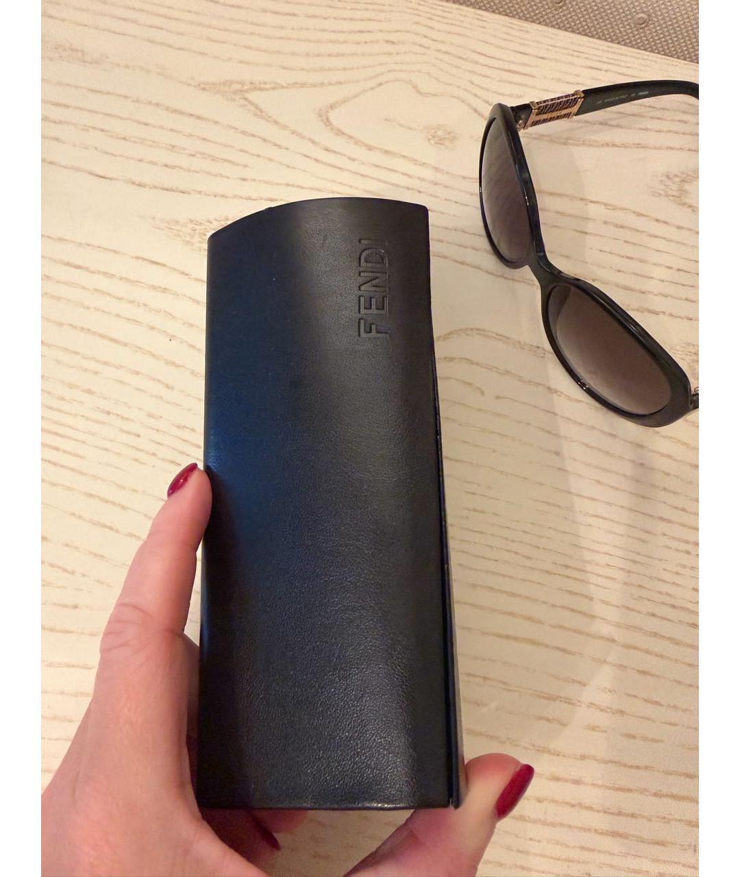 FENDI Зеленые пластиковые солнцезащитные очки, фото 4