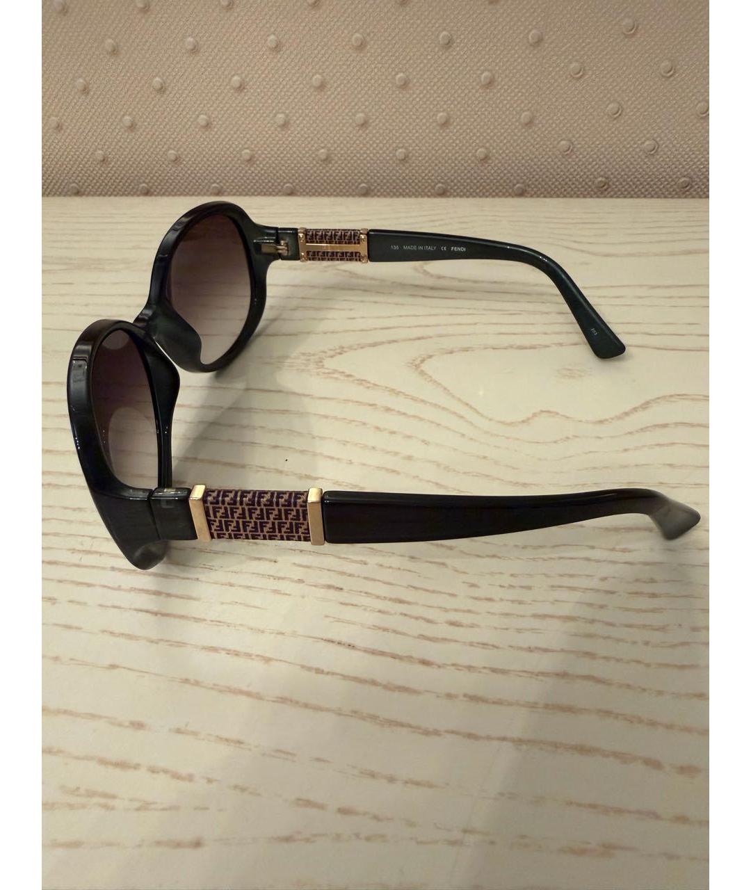 FENDI Зеленые пластиковые солнцезащитные очки, фото 5