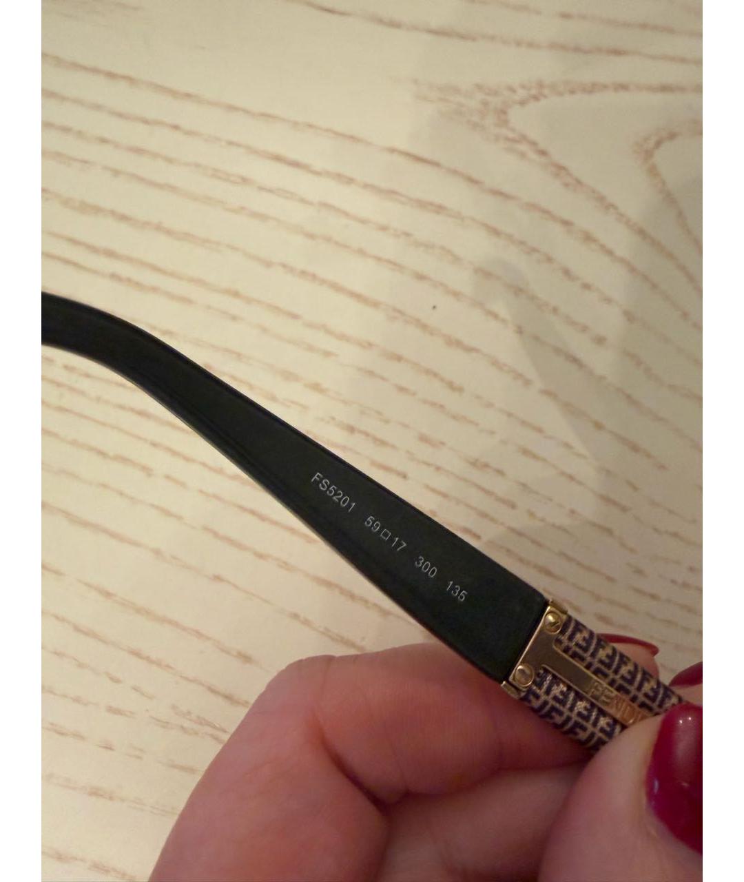 FENDI Зеленые пластиковые солнцезащитные очки, фото 3