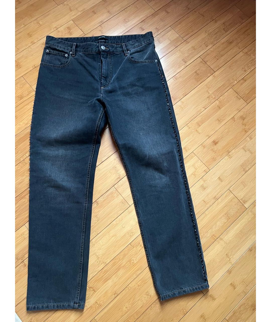 ISABEL MARANT Антрацитовые хлопковые джинсы слим, фото 6