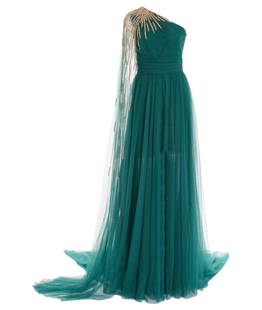 PHILOSOPHY DI LORENZO SERAFINI Зеленые шифоновое вечернее платье, фото 1