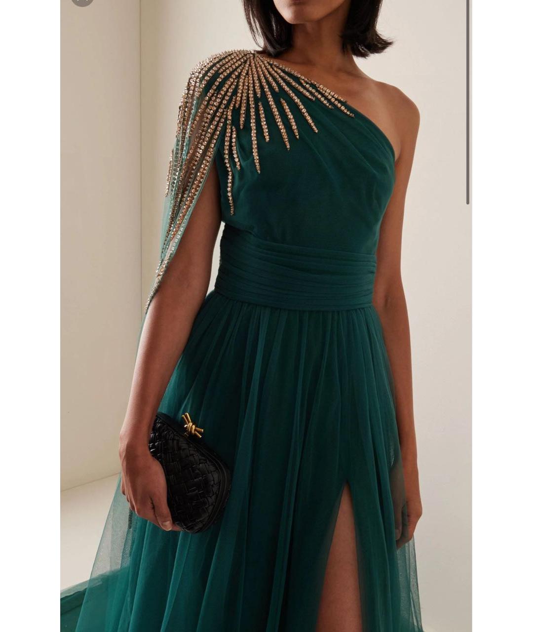 PHILOSOPHY DI LORENZO SERAFINI Зеленые шифоновое вечернее платье, фото 2