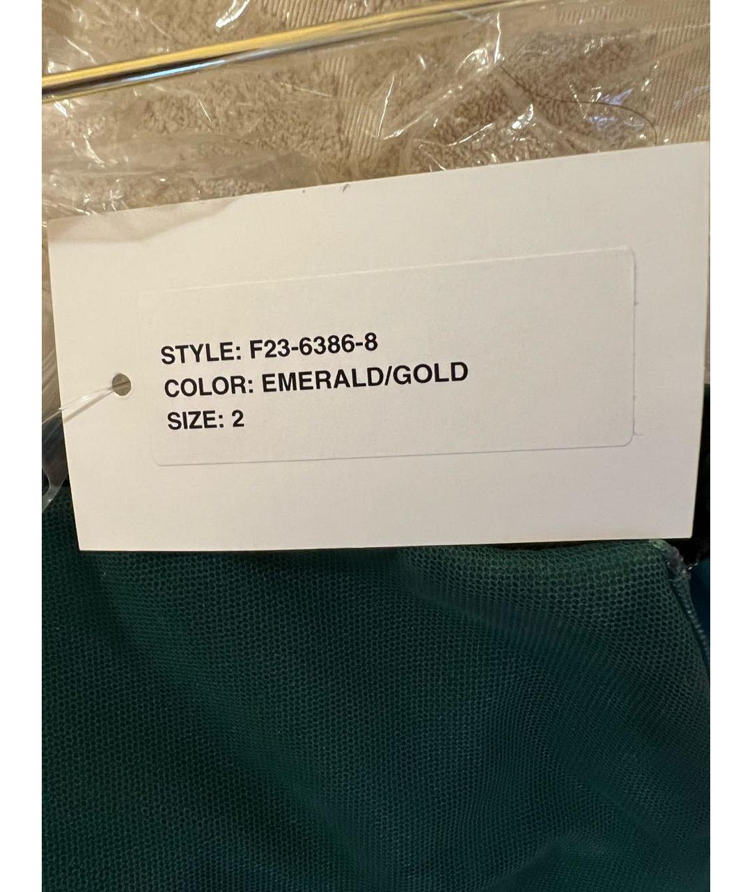 PHILOSOPHY DI LORENZO SERAFINI Зеленые шифоновое вечернее платье, фото 5