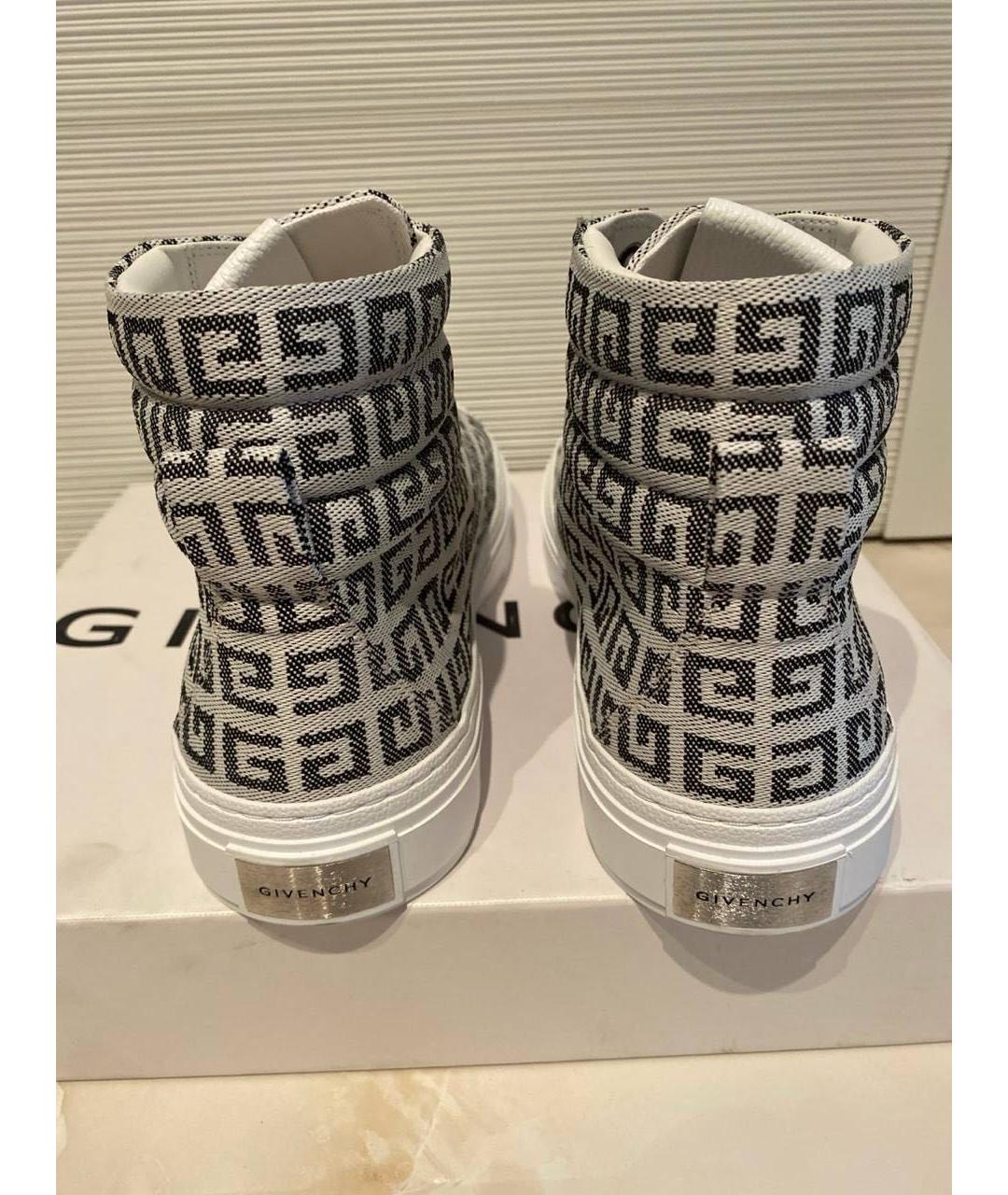 GIVENCHY Серые текстильные высокие кроссовки / кеды, фото 5