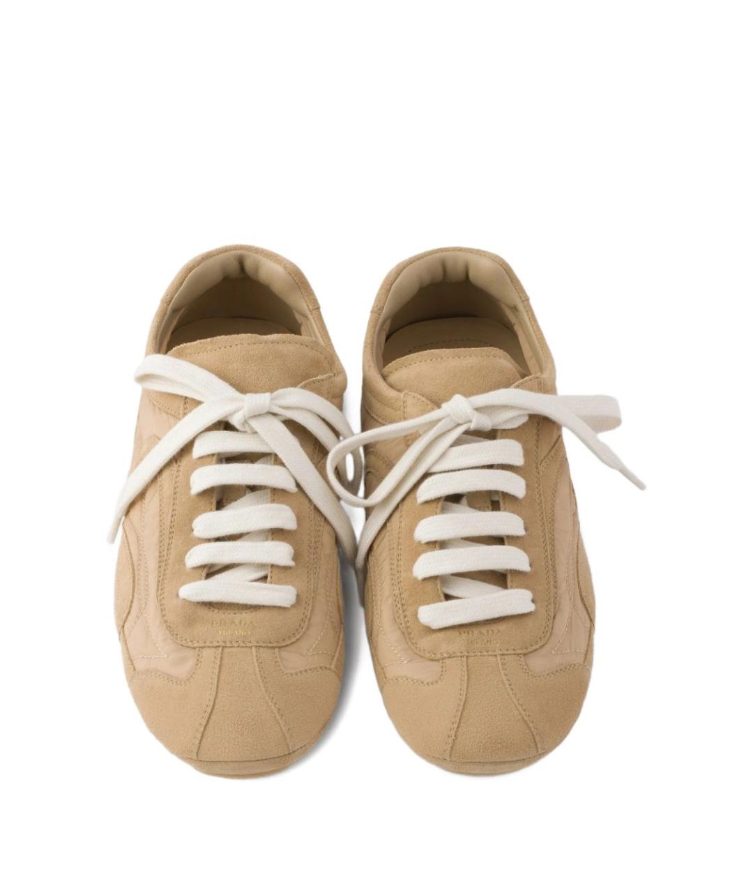 PRADA Бежевые кроссовки, фото 3