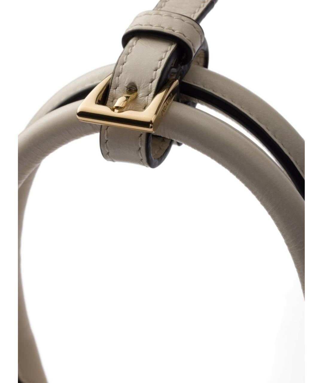 PRADA Бежевая кожаная сумка тоут, фото 2