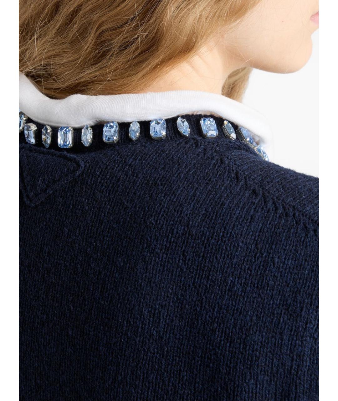 PRADA Синий кашемировый джемпер / свитер, фото 5
