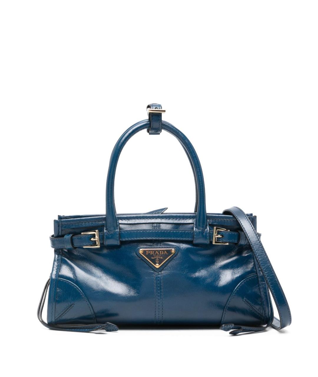 PRADA Синяя кожаная сумка тоут, фото 1